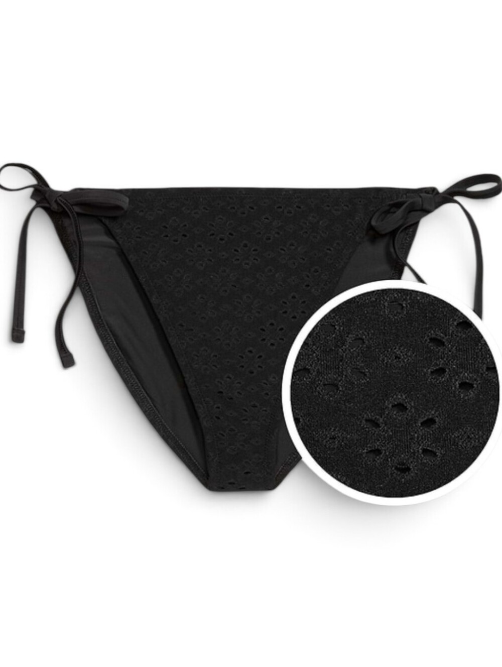 Old Navy Black Eyelet Tie-Side Bikini Bottom NWT